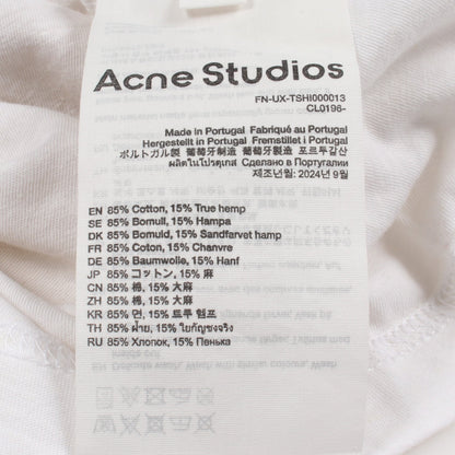 ヴィンテージ加工 ロゴ 半袖Tシャツ コットン ホワイト アクネストゥディオズ