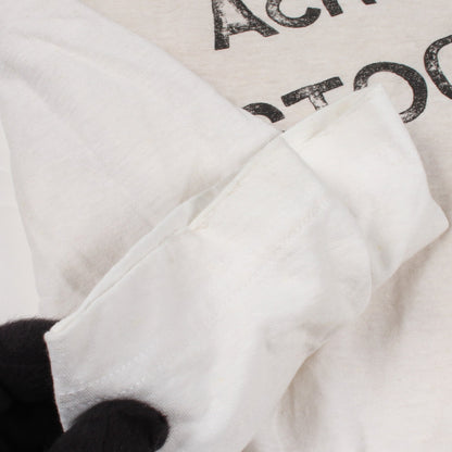 ヴィンテージ加工 ロゴ 半袖Tシャツ コットン ホワイト アクネストゥディオズ