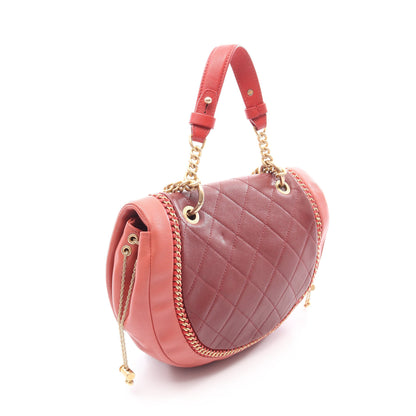 マトラッセ 2WAY チェーンショルダーバッグ レザー ボルドー ピンク レッド ゴールド金具 シャネル バッグ CHANEL