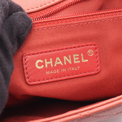 マトラッセ 2WAY チェーンショルダーバッグ レザー ボルドー ピンク レッド ゴールド金具 シャネル バッグ CHANEL