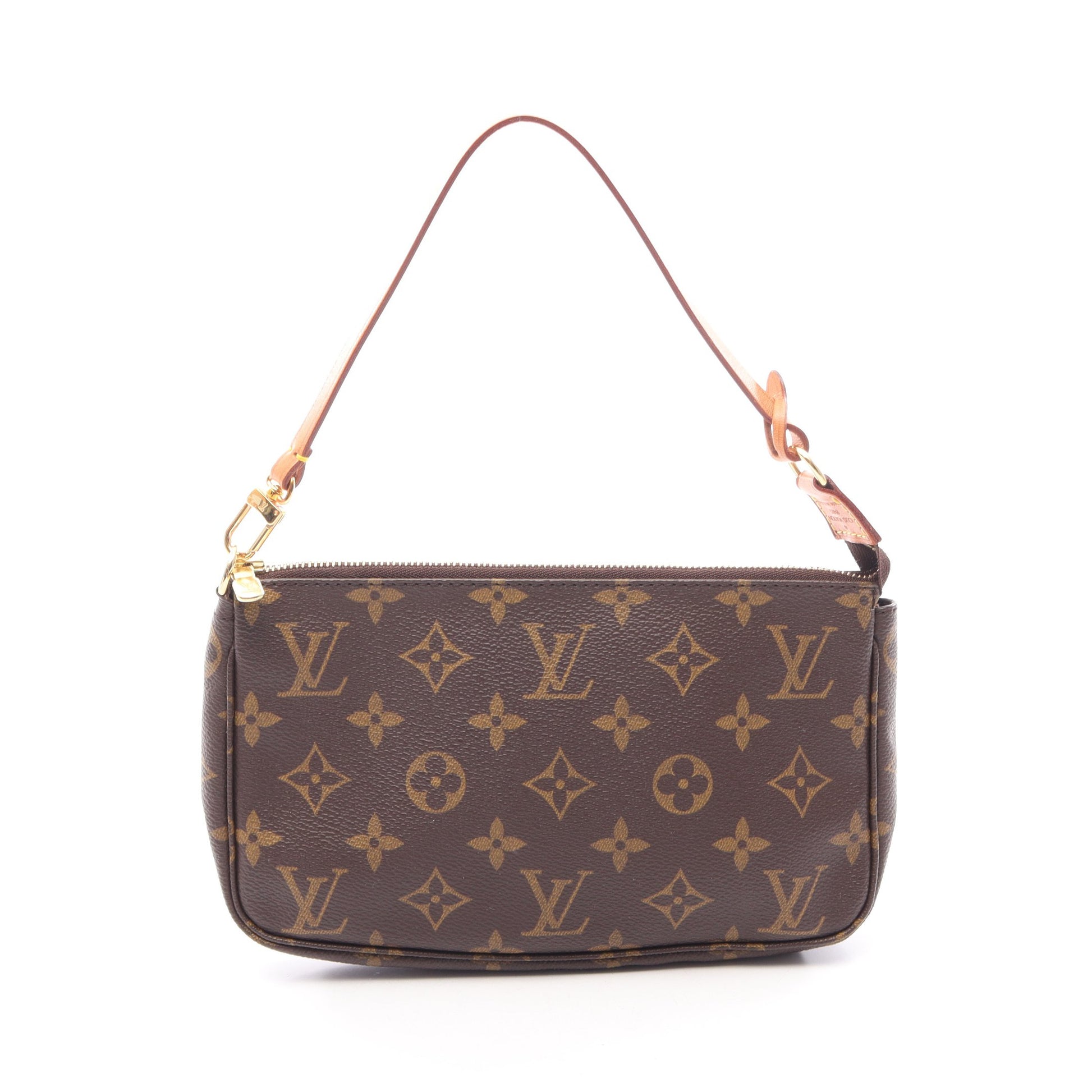ポシェットアクセソワール モノグラム ハンドバッグ PVC レザー ブラウン ルイヴィトン バッグ LOUIS VUITTON