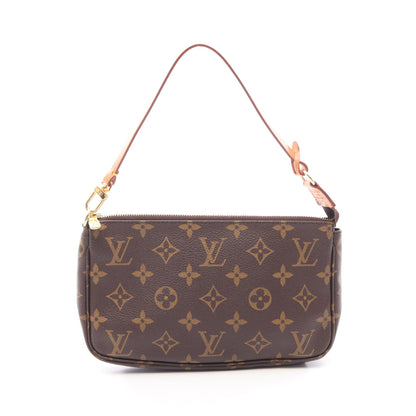 ポシェットアクセソワール モノグラム ハンドバッグ PVC レザー ブラウン ルイヴィトン バッグ LOUIS VUITTON