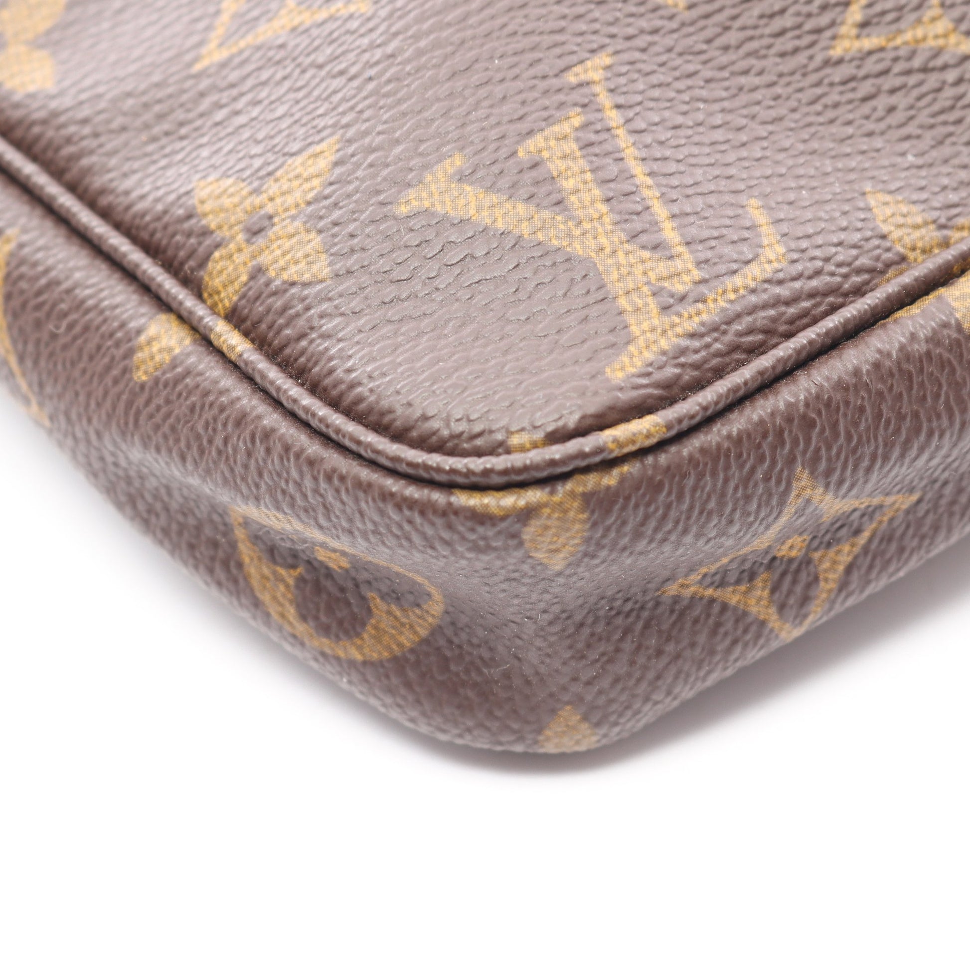 ポシェットアクセソワール モノグラム ハンドバッグ PVC レザー ブラウン ルイヴィトン バッグ LOUIS VUITTON