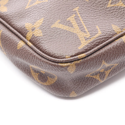 ポシェットアクセソワール モノグラム ハンドバッグ PVC レザー ブラウン ルイヴィトン バッグ LOUIS VUITTON