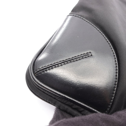 トライアングルロゴ ショルダーバッグ ナイロン レザー ブラック プラダ バッグ PRADA