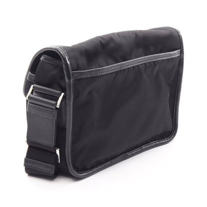 RE-NYLON TESSUTO+SAFFIANO ショルダーバッグ ナイロン サフィアーノレザー ブラック プラダ