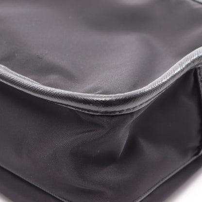 RE-NYLON TESSUTO+SAFFIANO ショルダーバッグ ナイロン サフィアーノレザー ブラック プラダ