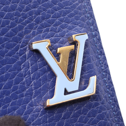 LVヴェルティカルウォレット 二つ折り長財布 レザー ブルー ルイヴィトン