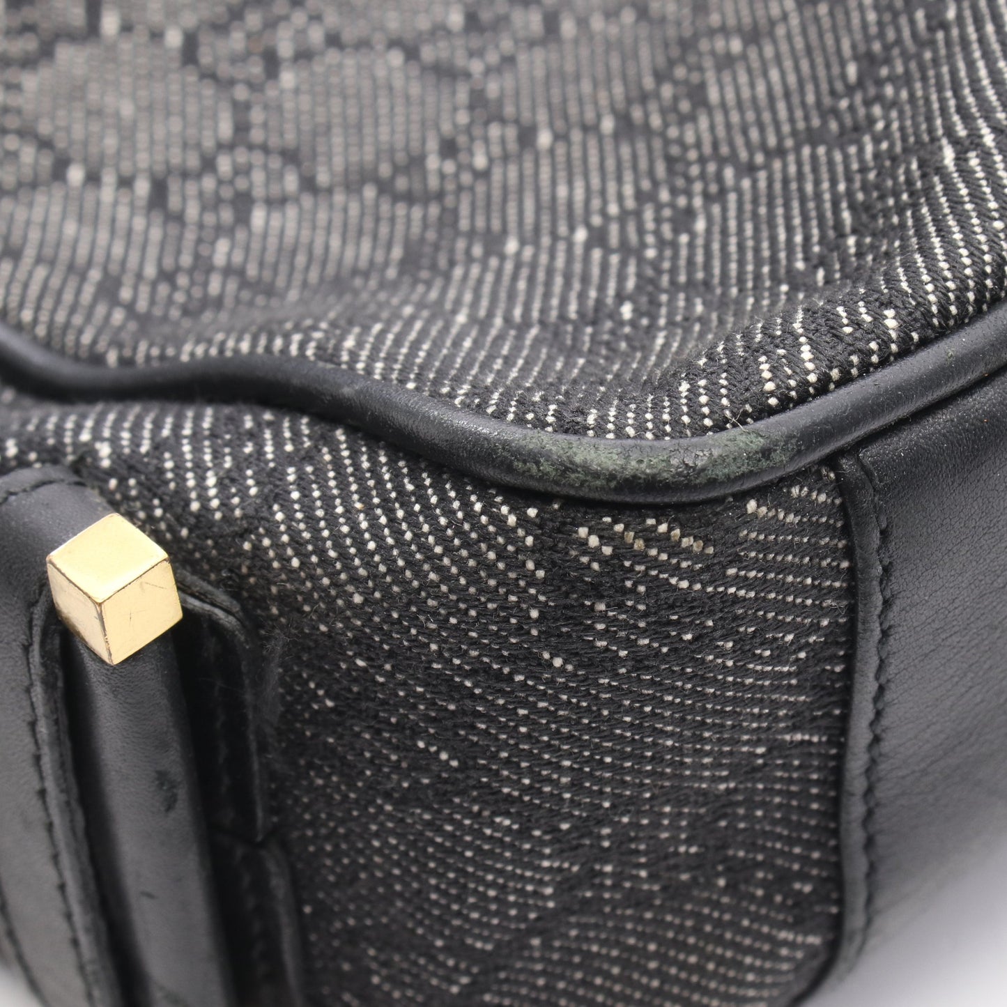 GGデニム ショルダーバッグ デニム レザー ブラック グッチ