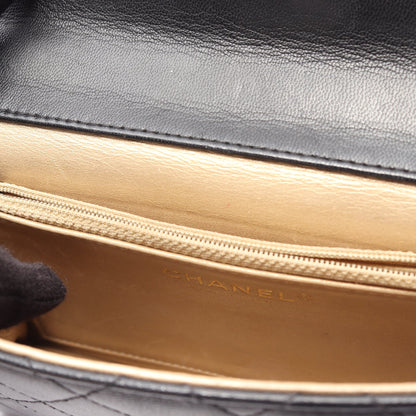 マトラッセ チェーンショルダーバッグ ラムスキン ブラック ゴールド金具 シャネル