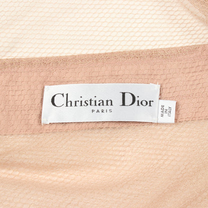 BEE刺繍 フィッシュネット ボンバージャケット ナイロン ピンクベージュ クリスチャンディオール アウター Christian Dior