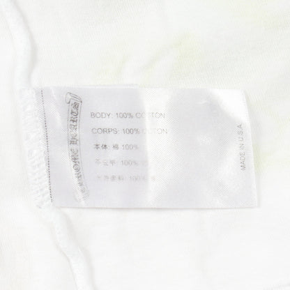 バックロゴ ポケット付き 長袖Tシャツ コットン ホワイト イエロー クロムハーツ
