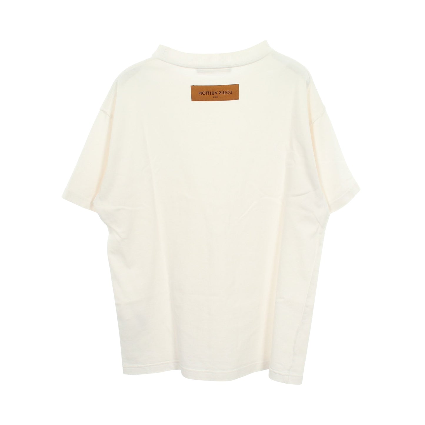 インサイドアウト クルーネック 半袖Tシャツ コットン ホワイト ルイヴィトン