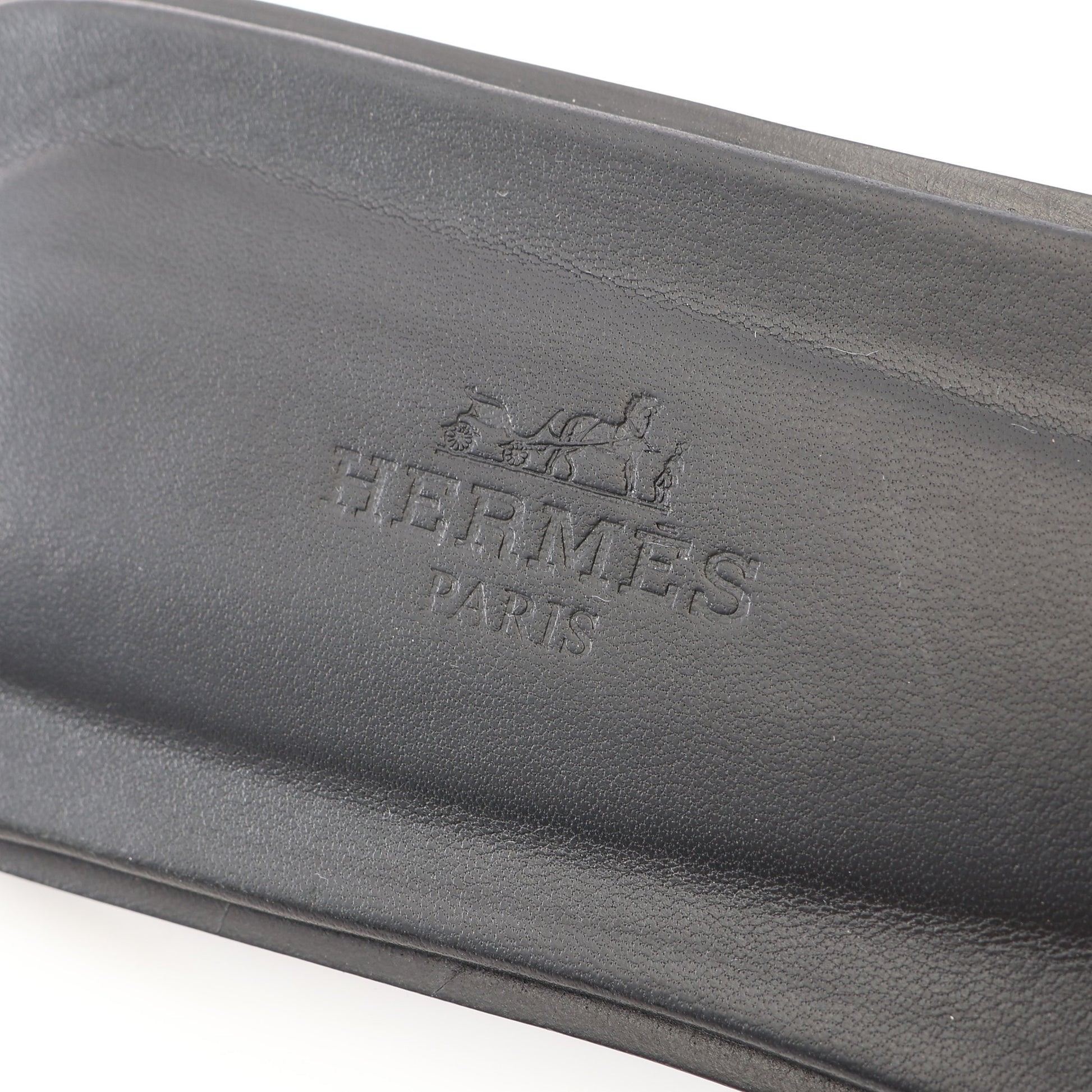 Oran オラン スタッズ ミュール サンダル レザー ブラック エルメス シューズ HERMES
