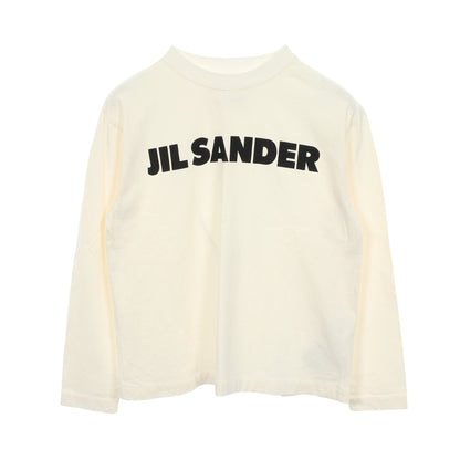 ロゴプリント 長袖Tシャツ コットン ホワイト ジルサンダー