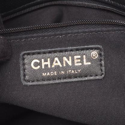 マトラッセ ホーボーバッグ 2WAY ショルダーバッグ ソフトキャビアスキン ブラック ゴールド金具 シャネル バッグ CHANEL