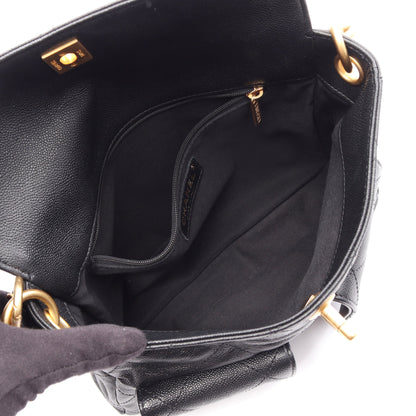 マトラッセ ホーボーバッグ 2WAY ショルダーバッグ ソフトキャビアスキン ブラック ゴールド金具 シャネル バッグ CHANEL