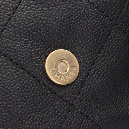 マトラッセ ホーボーバッグ 2WAY ショルダーバッグ ソフトキャビアスキン ブラック ゴールド金具 シャネル バッグ CHANEL