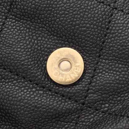マトラッセ ホーボーバッグ 2WAY ショルダーバッグ ソフトキャビアスキン ブラック ゴールド金具 シャネル バッグ CHANEL