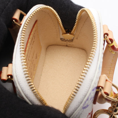 LV × TM マイクロ アルマ モノグラムマルチカラー バッグチャーム キーホルダー PVC レザー ホワイト ルイヴィトン