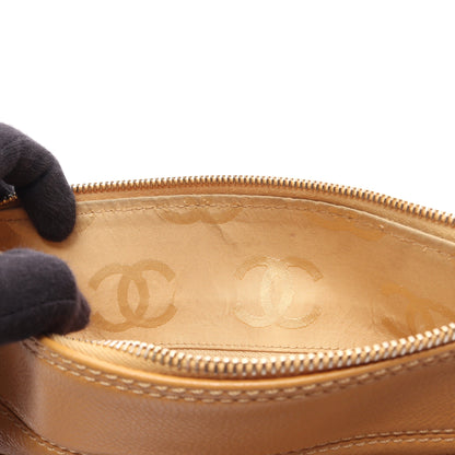 ココマーク ワンショルダーバッグ レザー ベージュ ゴールド金具 シャネル