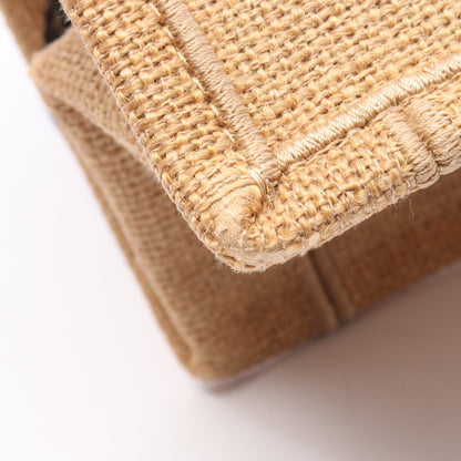 BOOK TOTE ブックトート スモール ディオールユニオン ハンドバッグ トートバッグ ジュート ベージュ ブラック マルチカラー クリスチャンディオール