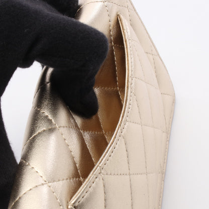 マトラッセ 二つ折り長財布 ラムスキン ゴールド ゴールド金具 シャネル