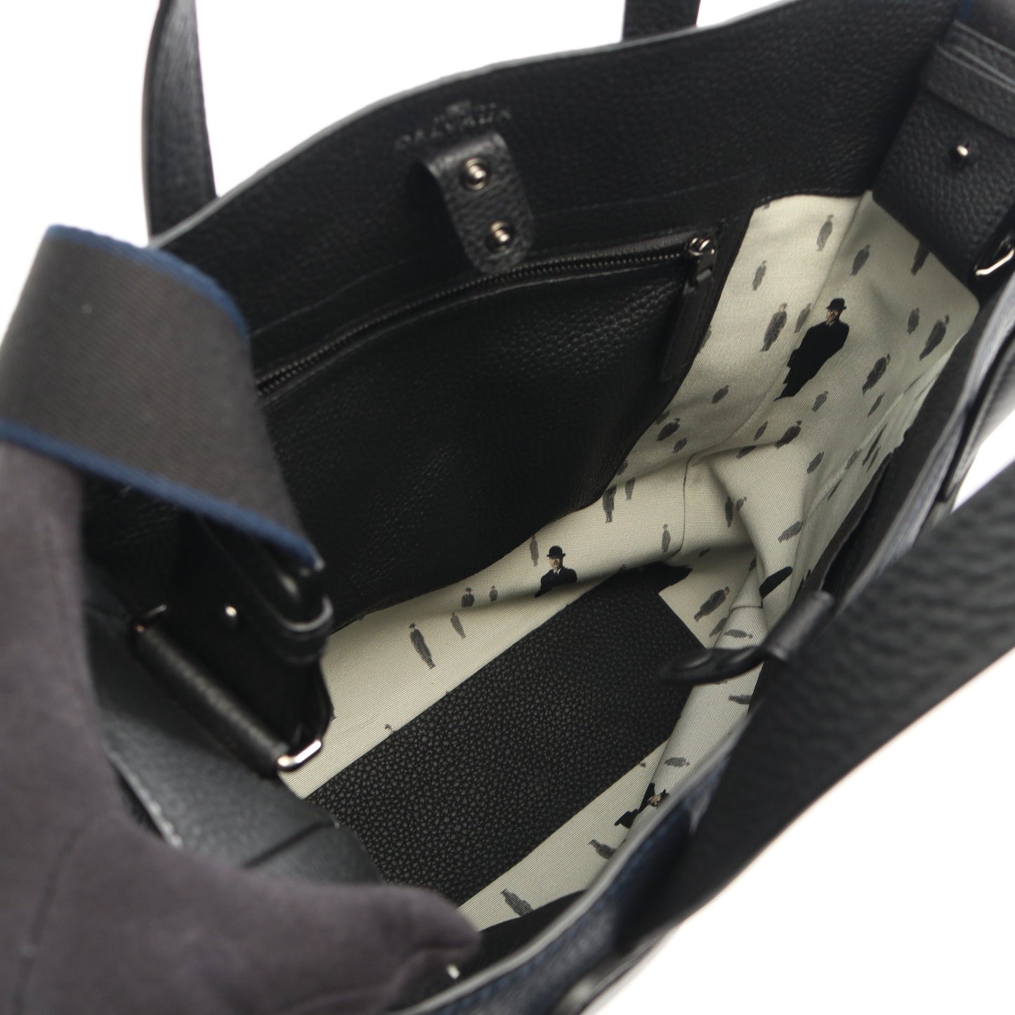 マグリット 2WAY ハンドバッグ トートバッグ レザー ネイビー ブラック デルヴォー