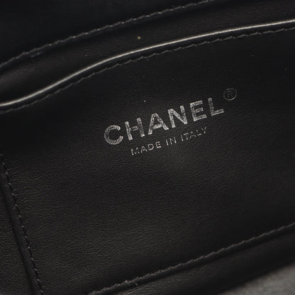 マトラッセ チェーンショルダーバッグ ラムスキン ブラック シルバー金具 シャネル