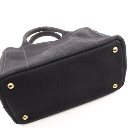 CANAPA カナパ 2WAY ハンドバッグ トートバッグ キャンバス ブラック プラダ