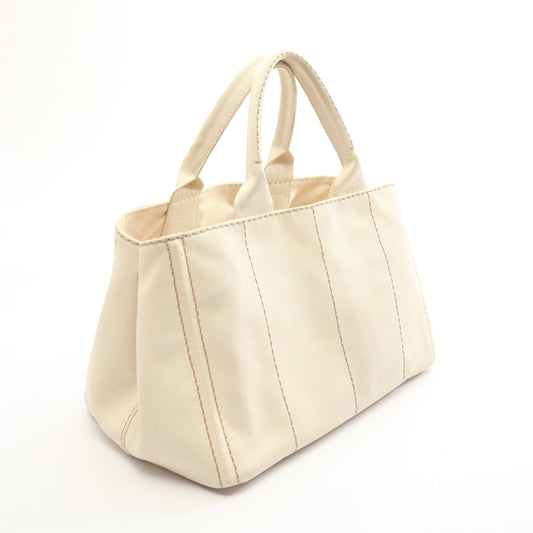 CANAPA カナパ ハンドバッグ トートバッグ キャンバス アイボリー プラダ