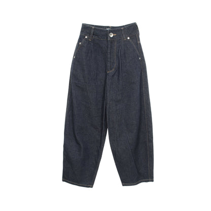 デニムパンツ コットン インディゴブルー リラクス