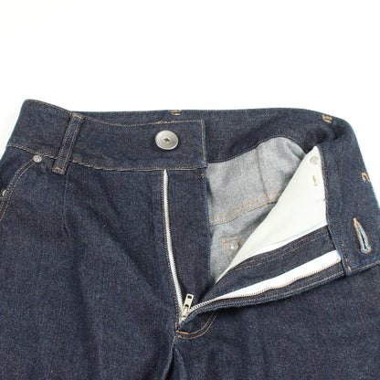 デニムパンツ コットン インディゴブルー リラクス