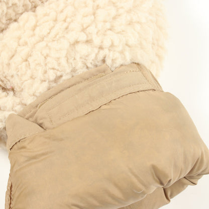SHERPA NUPTSE JACKET 切替 フード付き ダウンジャケット アイボリー カーキブラウン ザノースフェイス