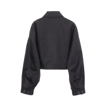 Re-Nylon クロップド ジャケット ナイロン ブラック プラダ