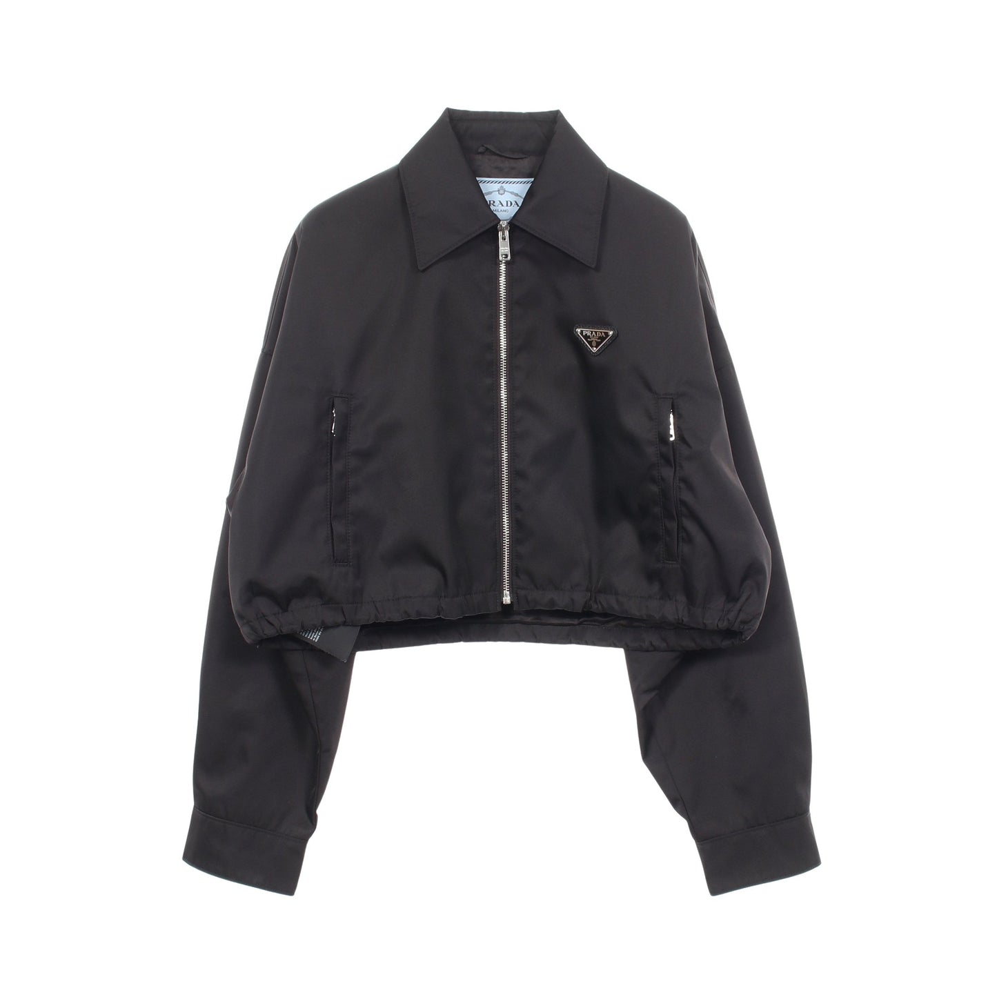 Re-Nylon クロップド ジャケット ナイロン ブラック プラダ