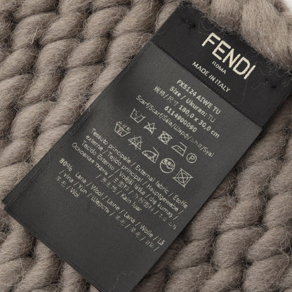 ロゴ ローゲージ マフラー ウール イエロー グレー フェンディ 財布・小物 FENDI