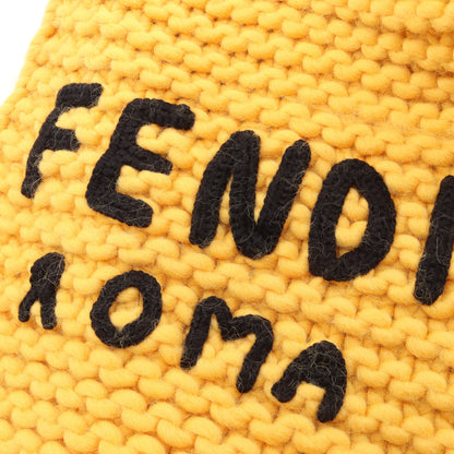 ロゴ ローゲージ マフラー ウール イエロー グレー フェンディ 財布・小物 FENDI