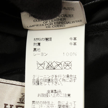 ジップアップ レザージャケット レザー ブラック エルメス アウター HERMES