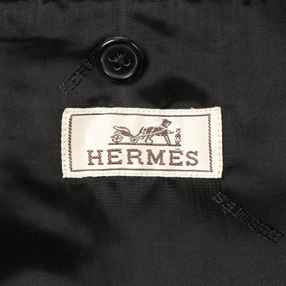 ジップアップ レザージャケット レザー ブラック エルメス アウター HERMES