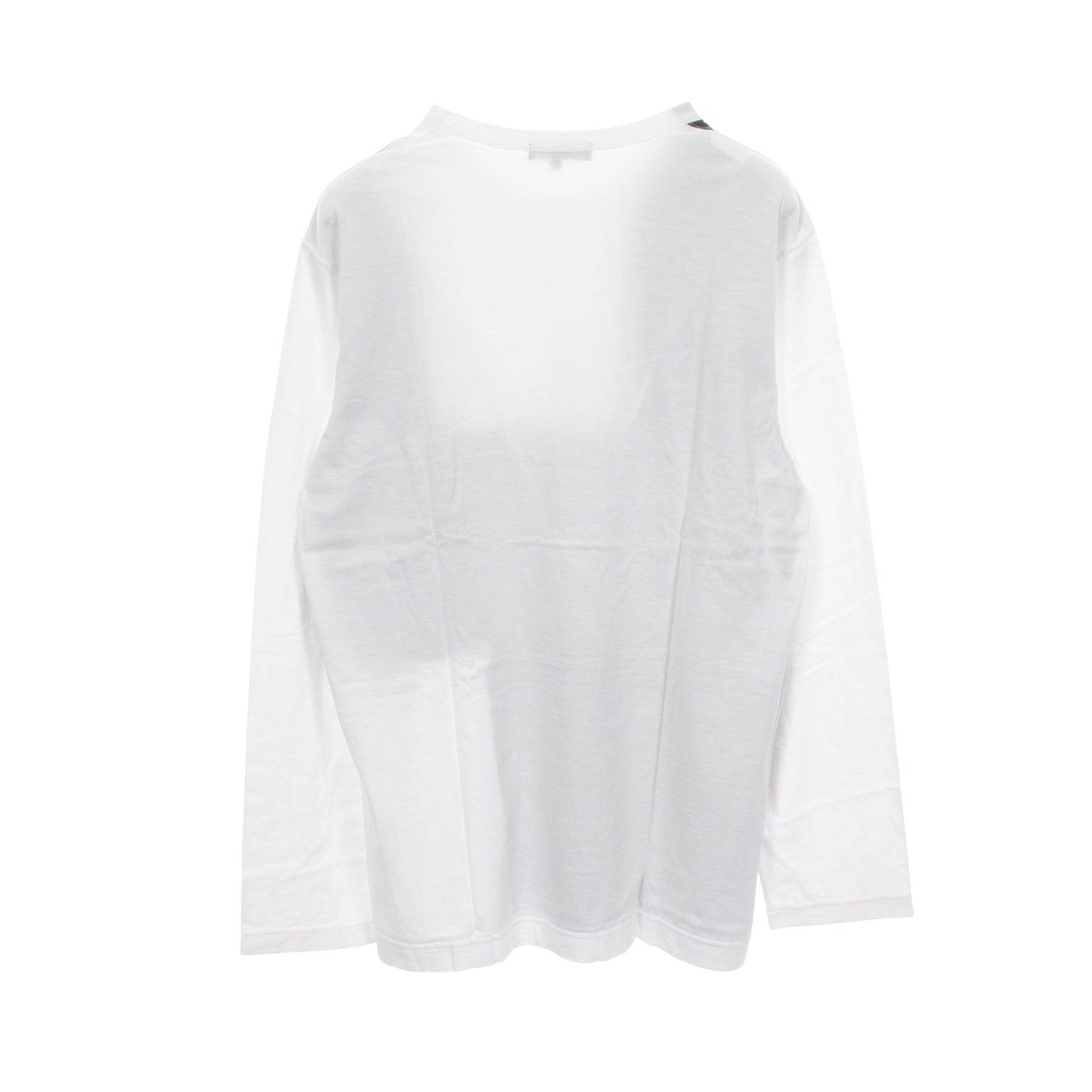 パッチワーク 長袖Tシャツ コットン ホワイト マルチカラー コムデギャルソンオム