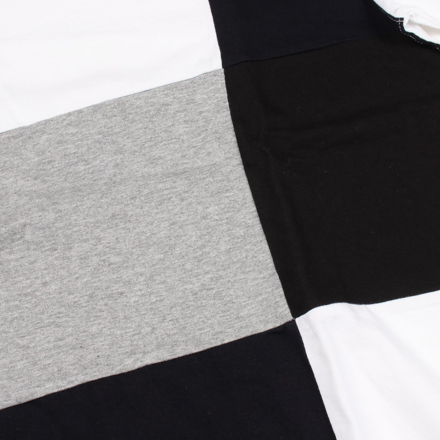 パッチワーク 長袖Tシャツ コットン ホワイト マルチカラー コムデギャルソンオム