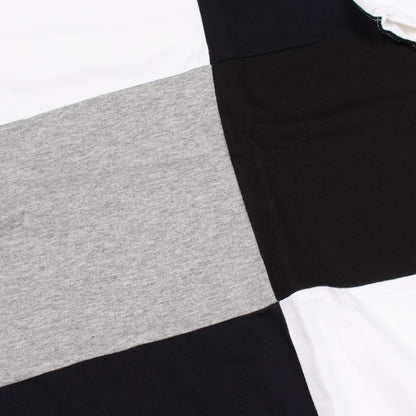 パッチワーク 長袖Tシャツ コットン ホワイト マルチカラー コムデギャルソンオム