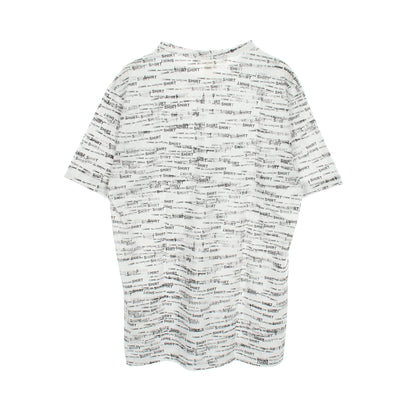 ロゴ総柄 半袖Tシャツ コットン ホワイト ブラック コムデギャルソンシャツ トップス COMME des GARCONS SHIRT