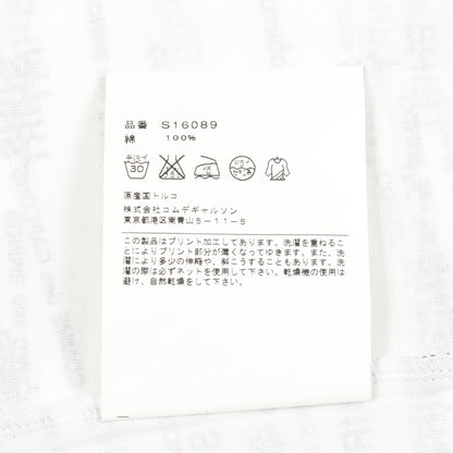 ロゴ総柄 半袖Tシャツ コットン ホワイト ブラック コムデギャルソンシャツ トップス COMME des GARCONS SHIRT