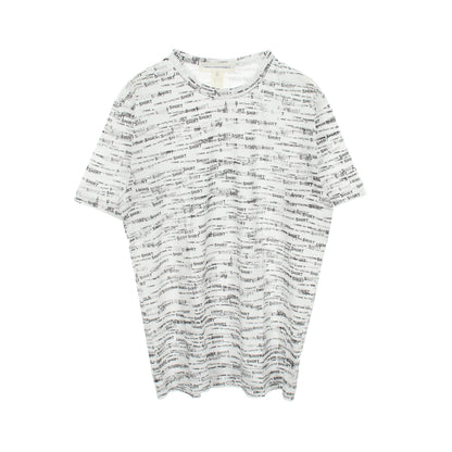 ロゴ総柄 半袖Tシャツ コットン ホワイト ブラック コムデギャルソンシャツ トップス COMME des GARCONS SHIRT