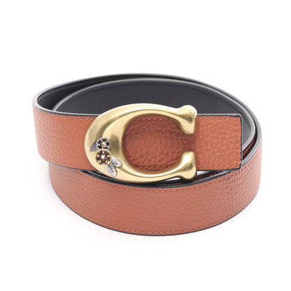 Tea Rose シグネチャーバックル リバーシブル ベルト レザー ブラック ブラウン コーチ 財布・小物 COACH