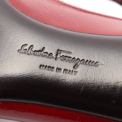 ヴァラリボン パンプス エナメルレザー レッド サルヴァトーレフェラガモ シューズ Salvatore Ferragamo