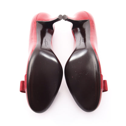 ヴァラリボン パンプス エナメルレザー レッド サルヴァトーレフェラガモ シューズ Salvatore Ferragamo