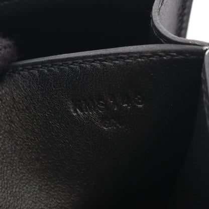 コンスタンス3 ミニ ショルダーバッグ ボックスカーフ ブラック シルバー金具 K刻印 エルメス